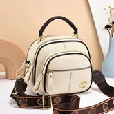 Versatile Multi-Zipper Crossbody Portable Fashion Shoulder Handbag - Himpall